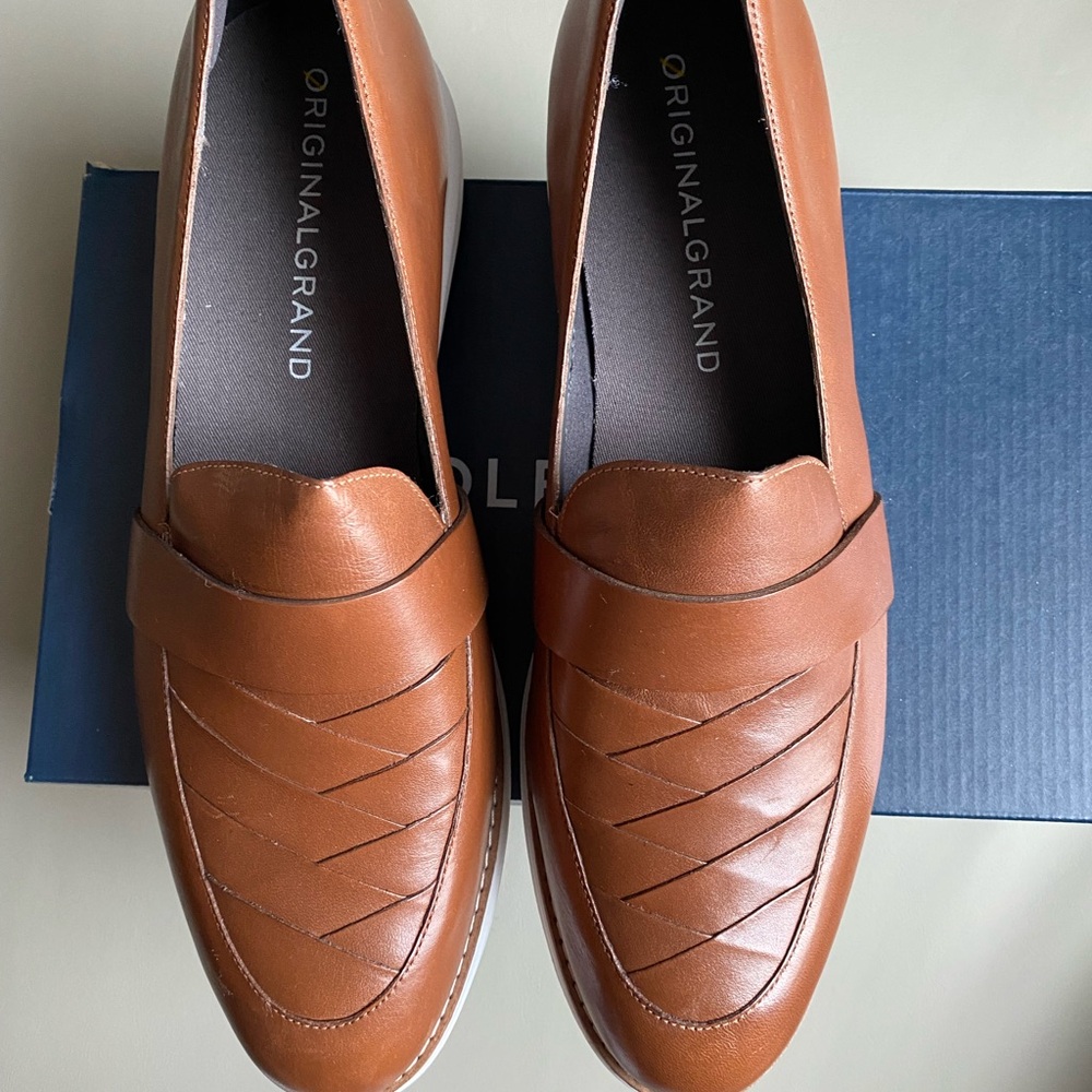 Cole Haan Women's Brown Leather Loafers